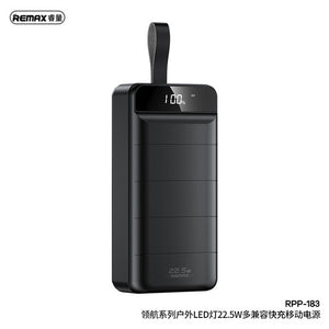 REMAX POWER BANK MULTI 30000MAH 22.5W- (RPP-183) - BLACK