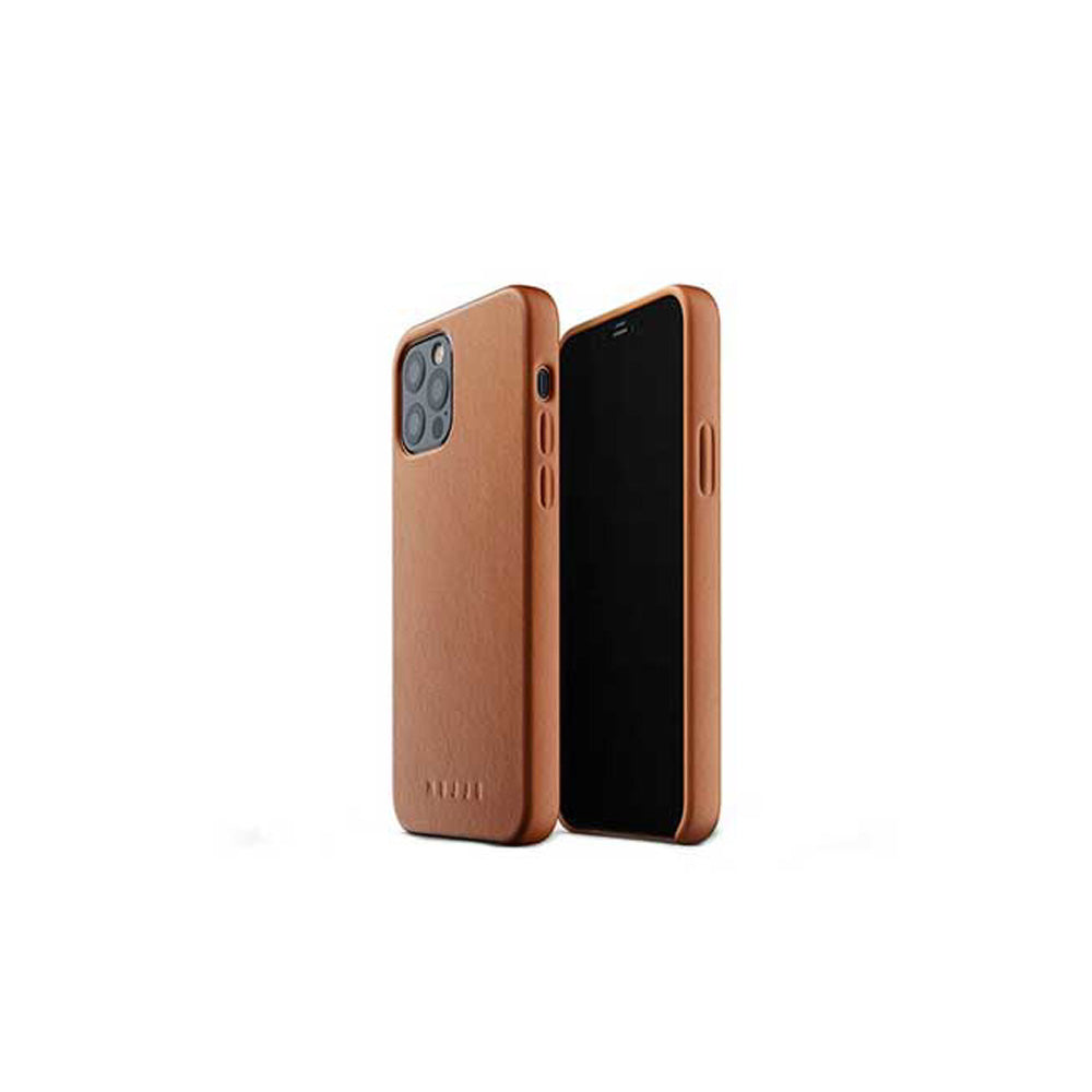 Mujjo iPhone 12/12 Pro Full Leather Case Tan - Main Image