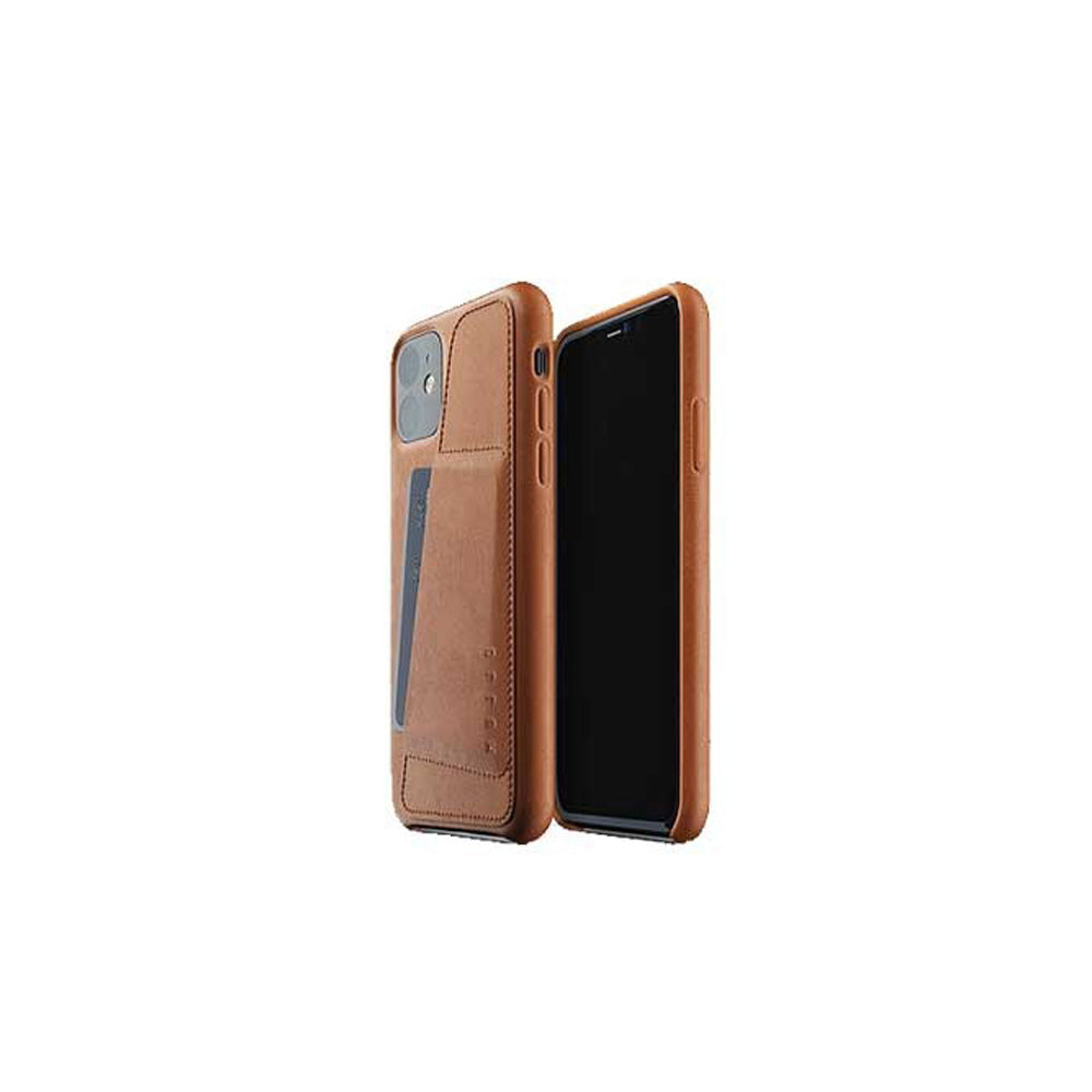 Mujjo iPhone 11  Full Leather Wallet Case - Tan