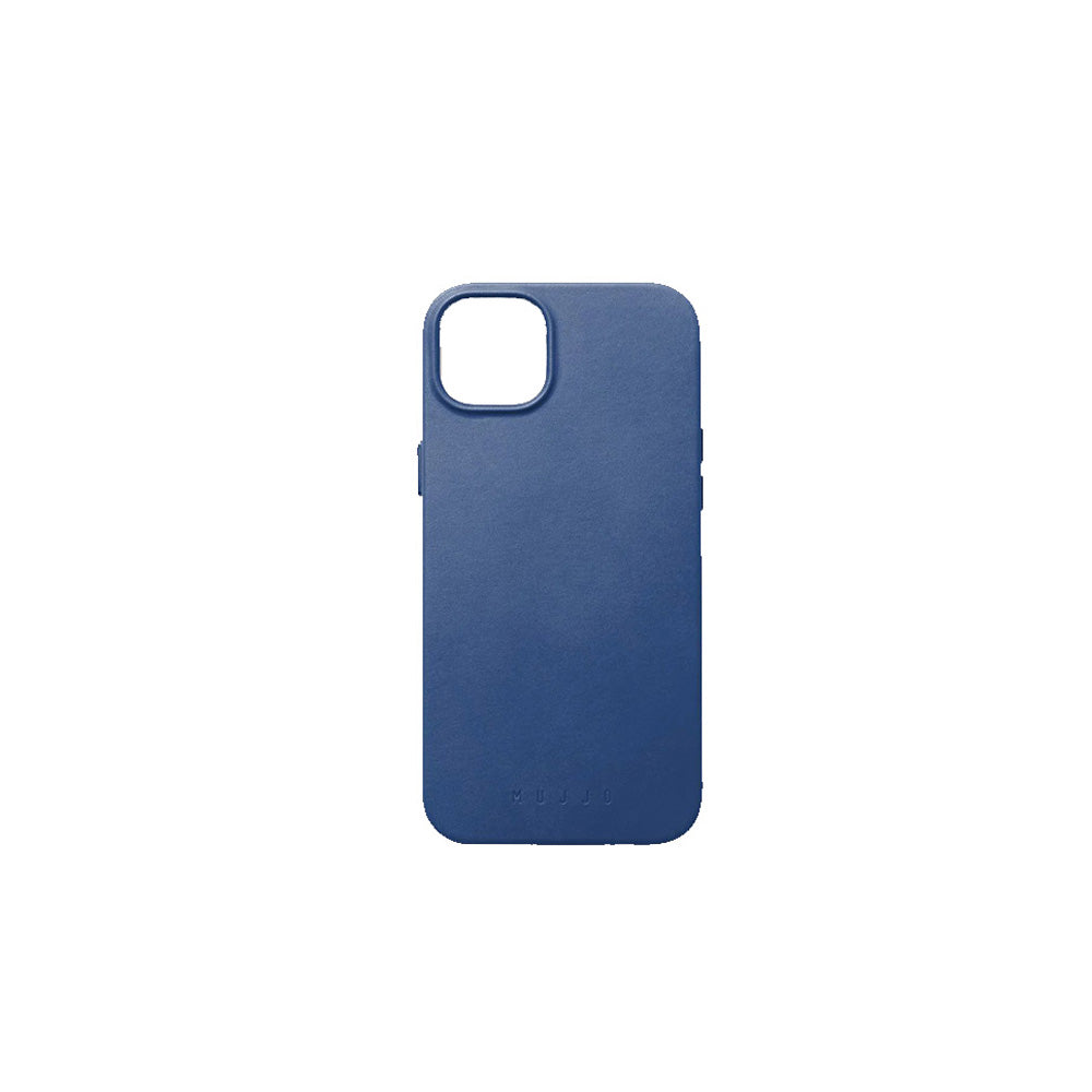 Mujjo iPhone 14 Pro Full Leather Case with MagSafe Blue