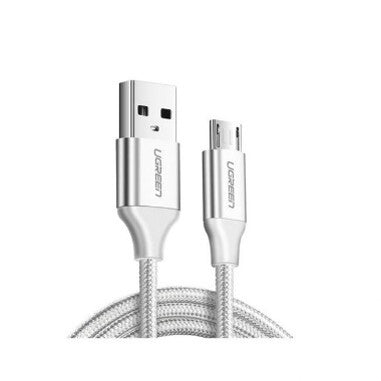 Ugreen USB A to Micro Aluminum Braid White 1m