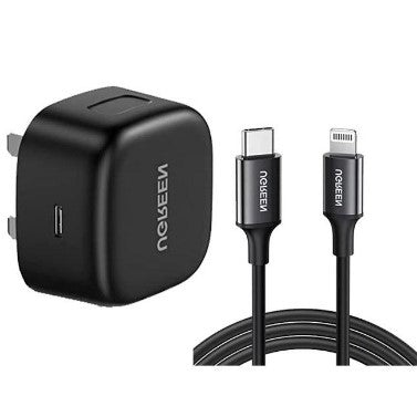 Ugreen 20W PD Fast Charger Kit for iPhone-Black