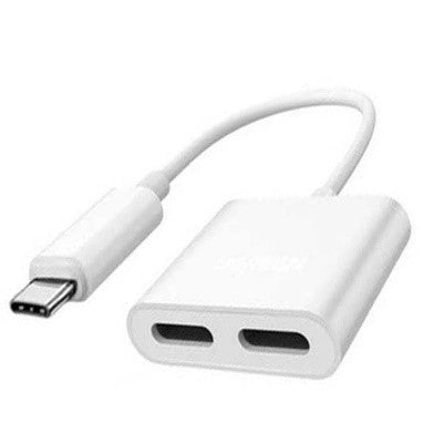 Ugreen Converter 2-In-1 USB C Headphone & Charge - White